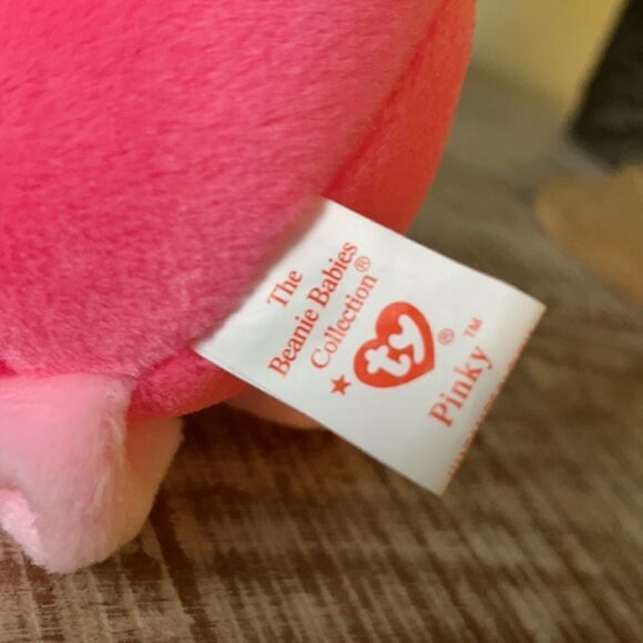 “Pinky” Beanie Babies 1995 Limited Edition of 10,000 Tampa Bay Devil Rays Gift - Picture 12 of 13